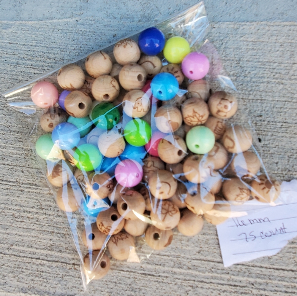 16mm Silicone Beads 75 ct